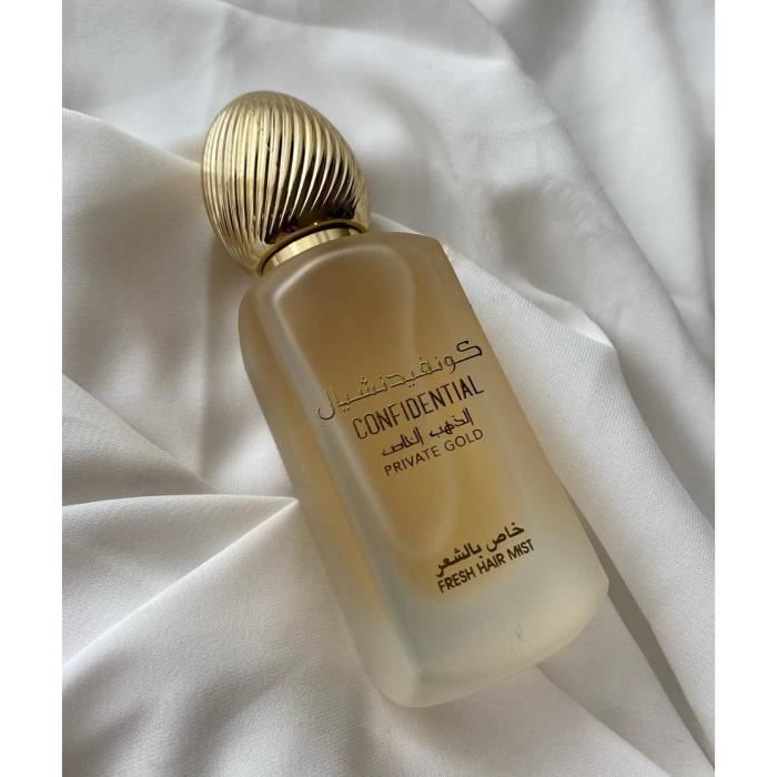 Brume Cheveux Confidential Private Gold 50ml Hair Mist De Lattafa