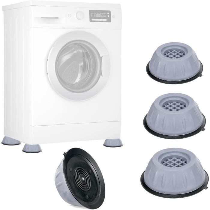 4 Pieds Anti-vibration Pour Machine à Laver - Coussinets En Caoutchouc Antidérapants Universels - Réduction Du Bruit Et Protection Du Sol
