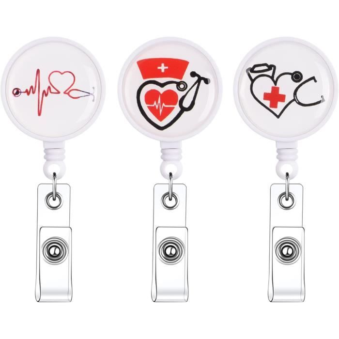 Porte Badge Rétractable Avec Protège-Carte – Lot De 12, Horizontal Et Vertical, Pour Professionnels Et Bureau