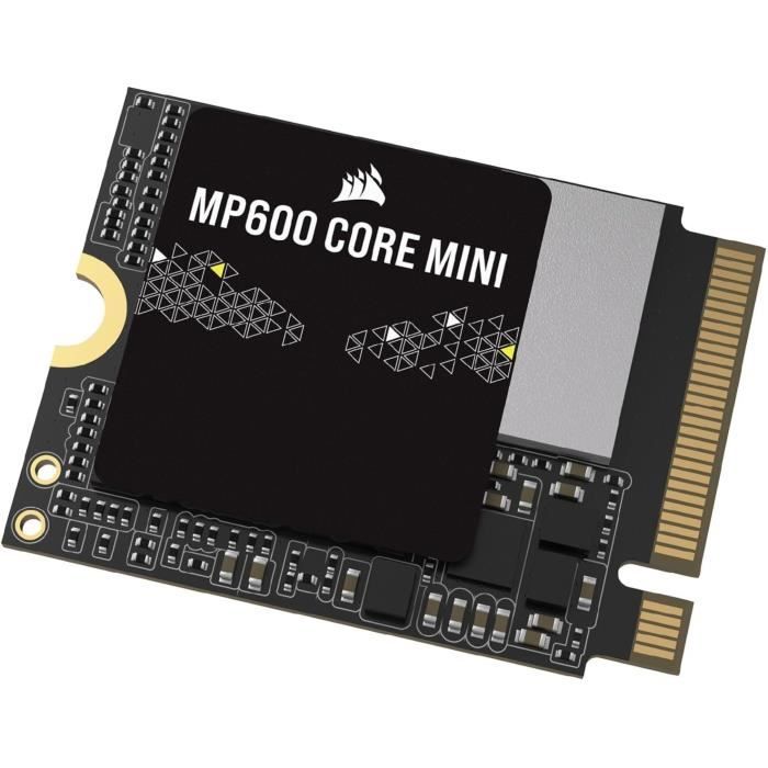 SSD interne - CORSAIR - MP600 Core Mini 1To M.2 NVMe PCIe x4 Gen4 2 SSD - M.2 2230 - Jusqu'à 5.000 Mo/s - Noir