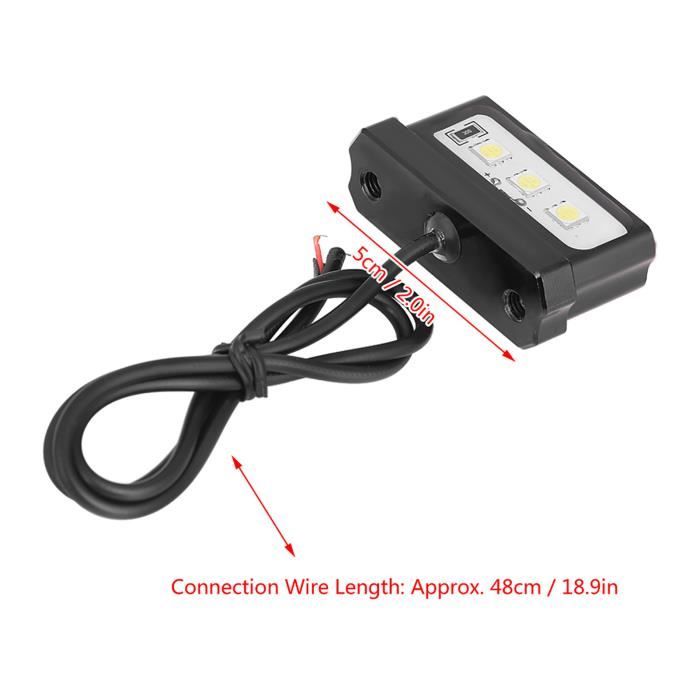 Feu Arrière LED Pour Plaque D'immatriculation - ABS Et Métal - Universel Pour Camping-car, Remorque - Neuf