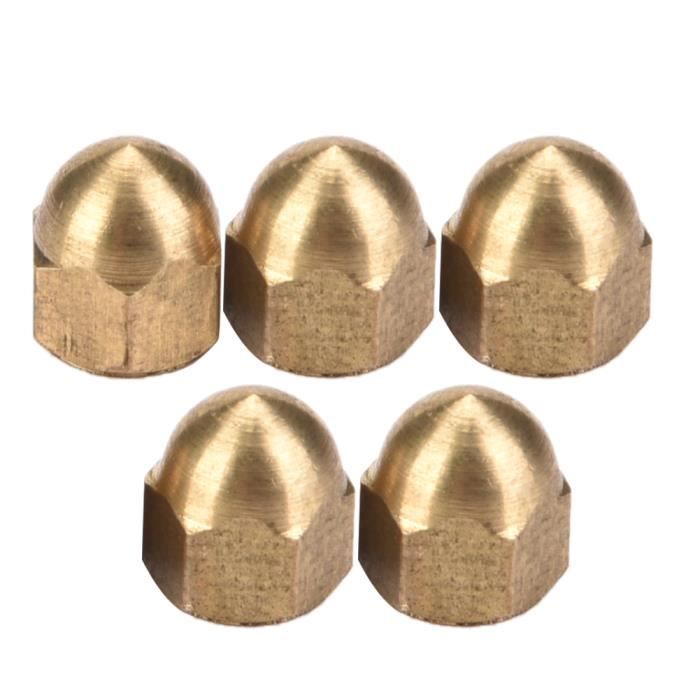 Duokon écrou hexagonal borgne Kit écrou borgne en laiton Capuchon à ...