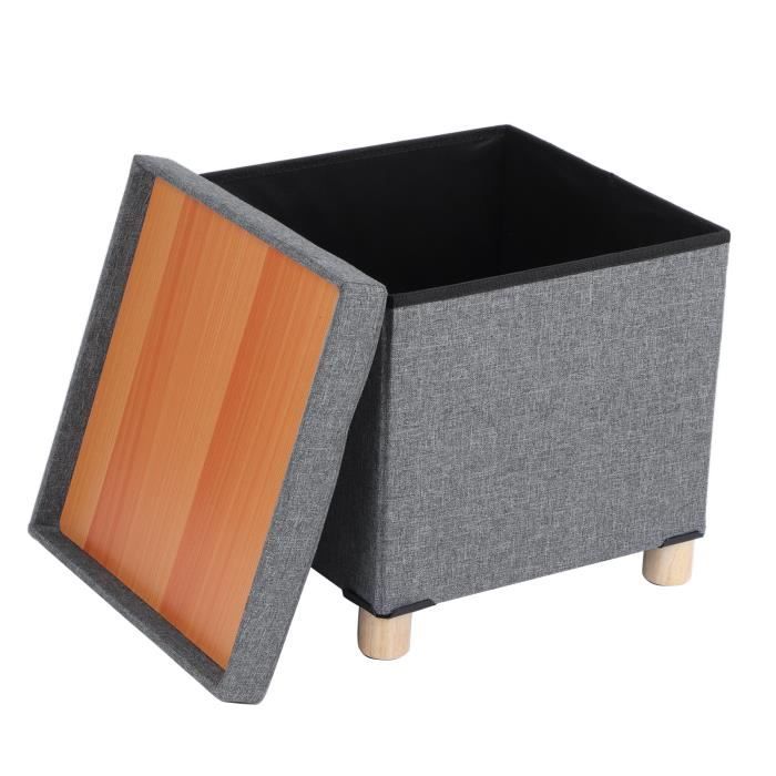 TecTake® Lot de 2 Tabouret Repose Pied Pouf avec Rangement Pouf Salon