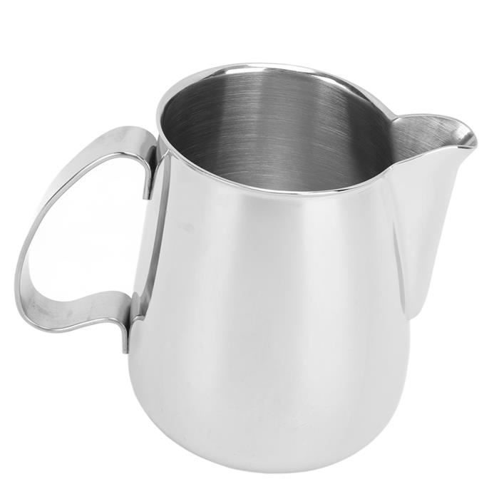 Zuquik Pot à Lait Barista En Acier Inoxydable De 350 Ml Avec Mesure Mark 12oz, Pot à Mousse De Lait Avec Saupoudreur De Cacao, 16 Pochoirs Et Stylo Pour Cappuccino Et Expresso,Vert