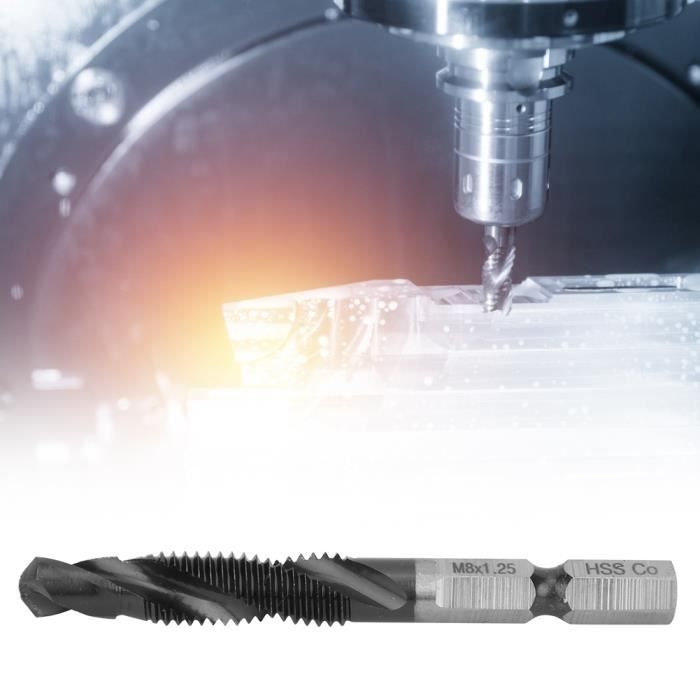 Taraud Métrique M8 X 1.25 HSS - Ensemble De 3 Robinets (1ère, 2ème Et 3ème Coupe)