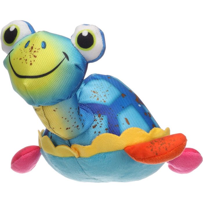 Jouet pour Chien - FLAMINGO - Tortue Clora - Bleu - Tissu et Peluche - 26 cm