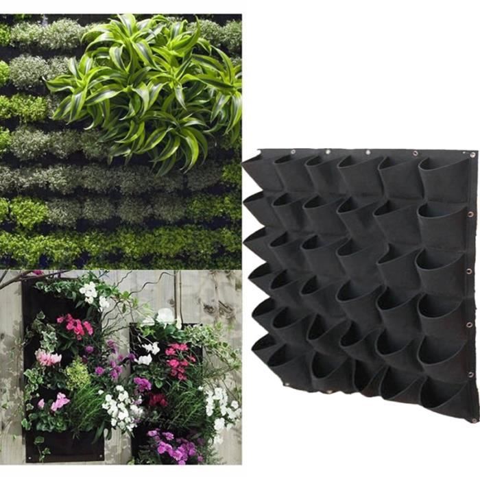 Lot De 2 Sacs De Plantation Suspendus - 25x60 Cm - 8 Trous - Respirants - Poignées - Pour Fraises, Herbes, Fleurs, Légumes