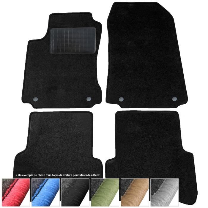 Carmats Compatible Original Tapis Auto Moquette Pour Peugeot 208 (2011-2018) - 2 Attaches Fixation - Bord Antidérapant Tappetini Auto Peugeot 208