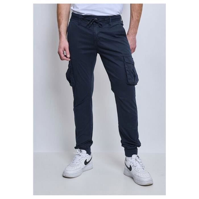 Pantalon Cargo KEBELLO Homme Coupe Regular Marine Taille standard