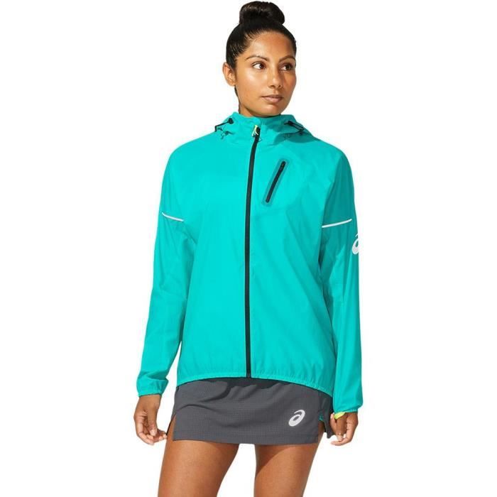 Vestes ASICS Fujitrail Jacket Turquoise Femme Adulte Bleu Cdiscount Sport