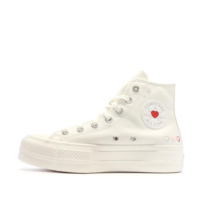 Baskets CONVERSE Chuck Taylor All Star Lift Platform Y2K Heart Blanc Femme Plateau