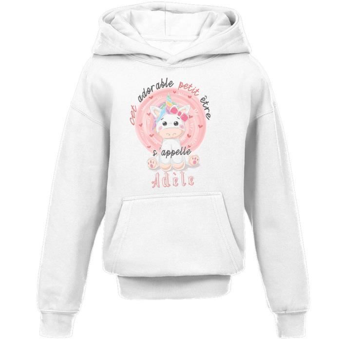 Ad le Sweat Capuche Enfant Blanc 4 10 Ans Collection cet Adorable Petit tre s appe 4 ans