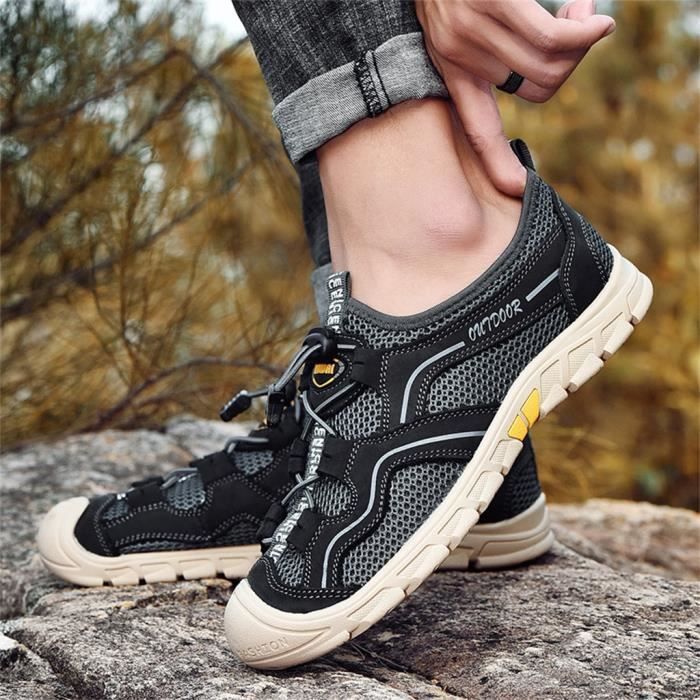 Basket Femme Chaussures Du00e9contractu00e9es Larges Pour Hommes - DT Footwear Sneakers Homme Sans Lacets