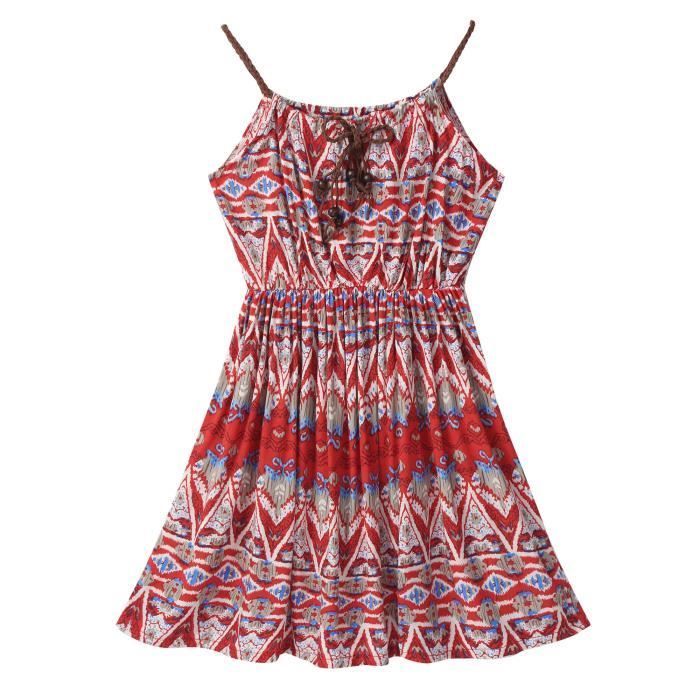 AmzBarley Robe Filles Enfant Robes à Bretelle Bébé Florale D'été Tenue