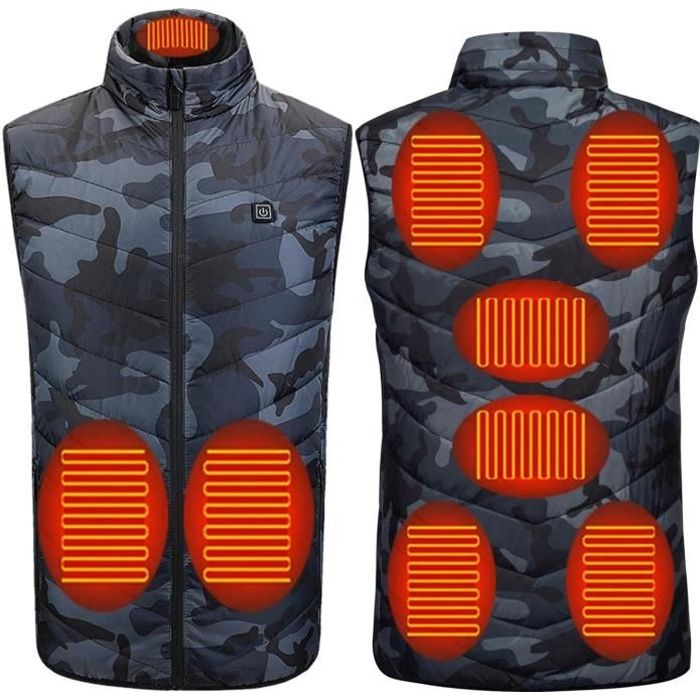 GILET CARDIGAN Veste Chauffante électrique,Rechargeable par USB3