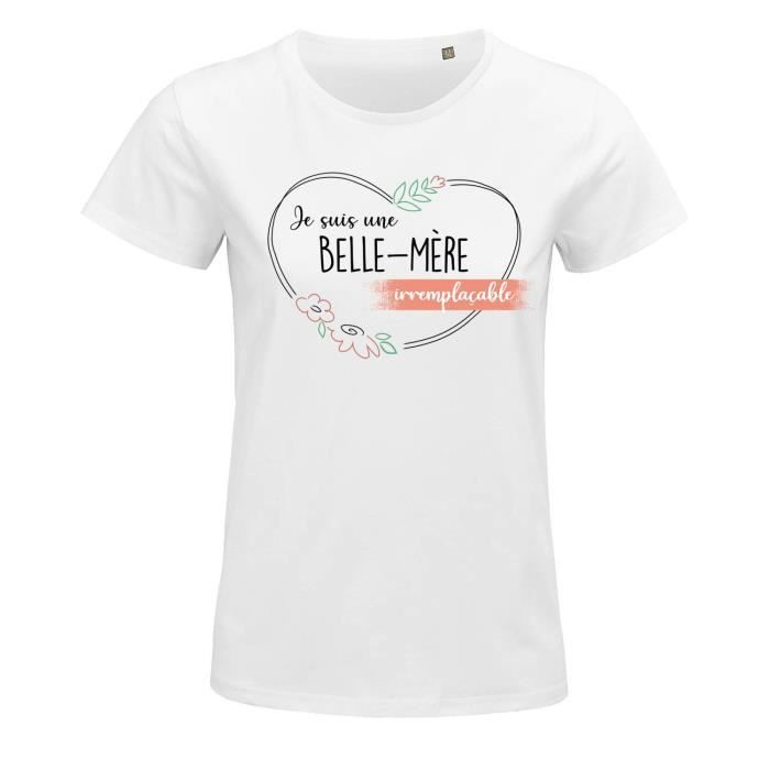 Idée Cadeau Belle Maman Noël Humour Femme Belle-Mère Rigolo T-Shirt :  : Mode