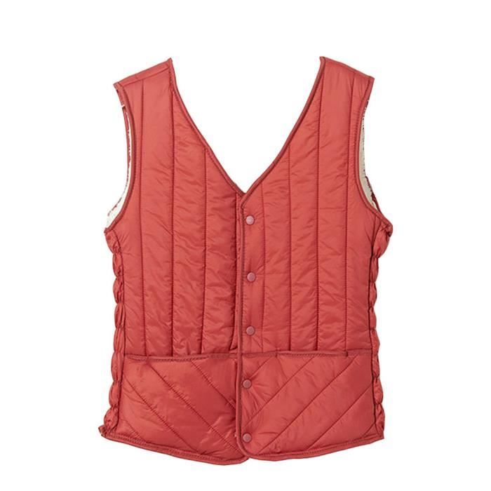 Femme Gilet d hiver pais en Velours Chaud sans Manches en Peluche
