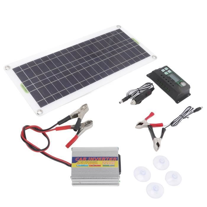 Kit Panneau Solaire Portable 30W Avec Contrôleur 30A - Chargeur Solaire 12V Pour Camping-car, Voiture, Bateau | Charge Batterie Hors Réseau