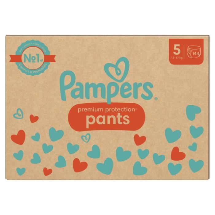 Pampers Premium Protection Pants Taille 5, 144 Couches-Culottes, 12kg -  17kg - Cdiscount Puériculture & Eveil bébé