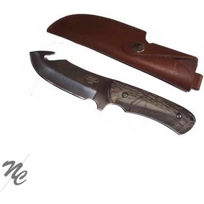 PRADEL EXCELLENCE Couteau à dépecer avec un étui VA051 11cm marron