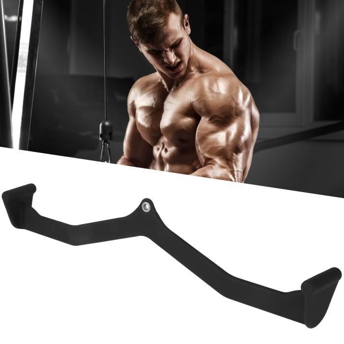 Barre De Tirage LAT Pour Machine à Câble – Fixation Universelle, Poignée Ergonomique, Acier Noir (neuf)