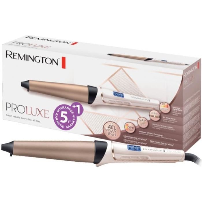 Remington CI91X1 Fer à boucler, Boucleur Conique Proluxe Advanced Ceramic Grip Tech, Technologie Intelligente de Température