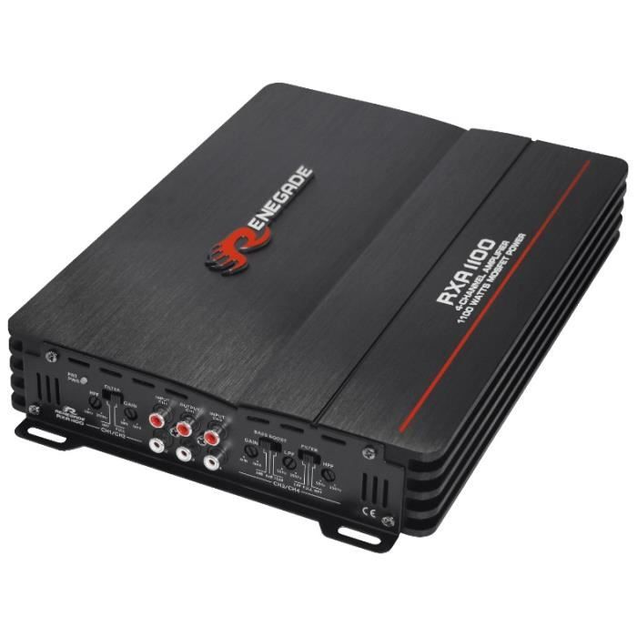 Amplificateur - RENEGADE - RXA1100 - 4 canaux - 135 W RMS (2 Ohm) - Noir