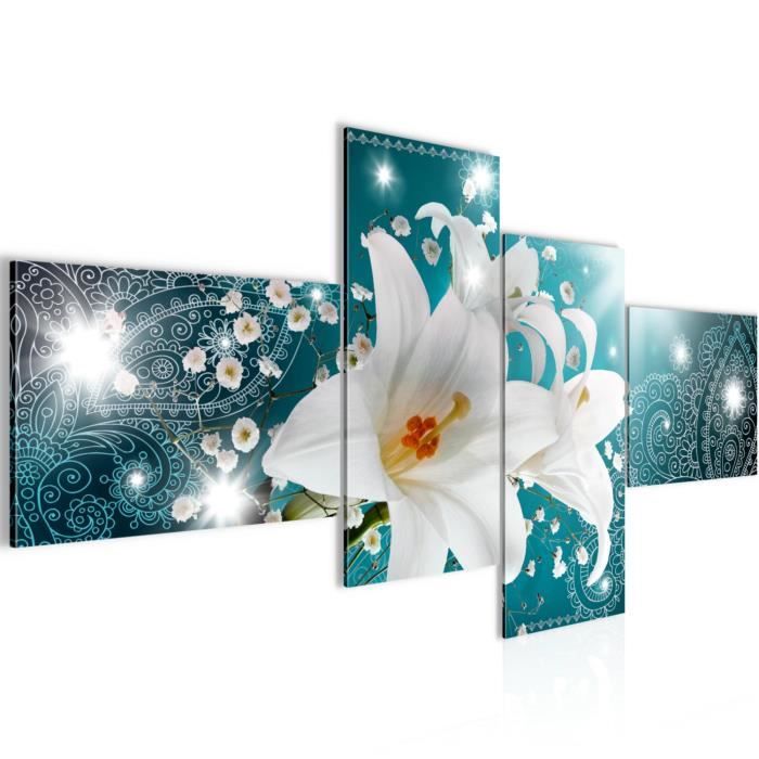 Runa Art Tableau Murale Salon Tulipes Fleurs Gris 4 Parties - 506045a Runa Art Tableau Murale Salon Tulipes Fleurs Gris 4 Parties - 506045a