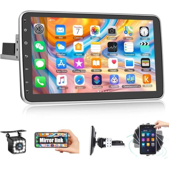 Radio Mic Rds Score Android Autoradio Gps 1 Din Avec Bluetooth 1+16G Rotatif Vertical 10.1 ...