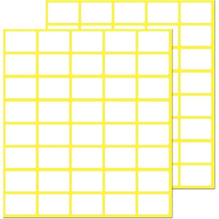 SamHeng 400 étiquettes De Prix Autocollantes Vierges - Pour Bijoux, 6x1,2 Cm, Papier Kraft Blanc Et Marron