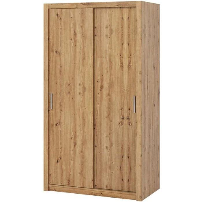 Armoire portes coulissantes RINKER 120 cm chêne artisanal
