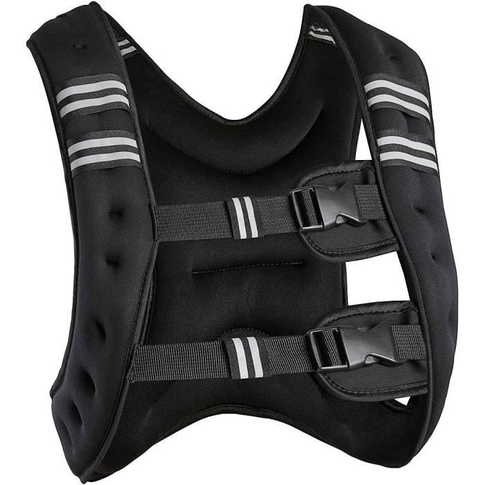 Gilet Lesté PACEARTH 12 Lbs (10 Lb) - Pour Running Et Musculation - Noir - Neuf