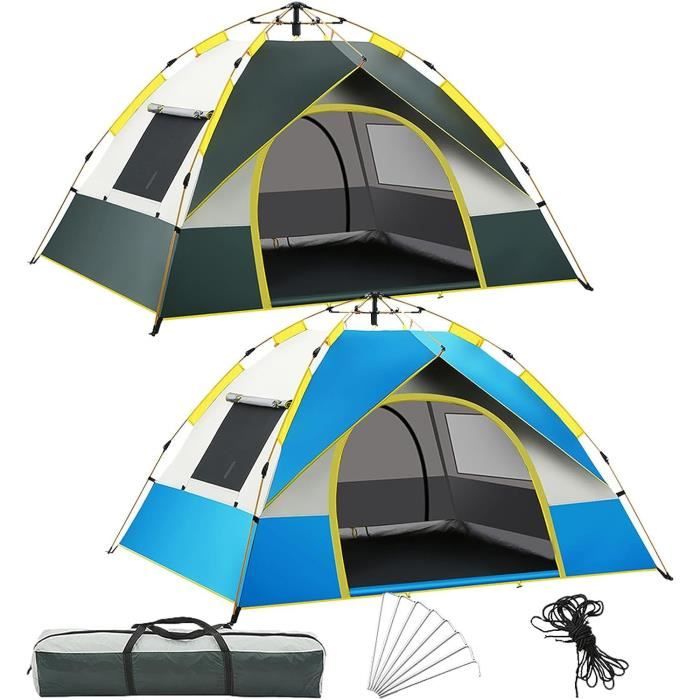Tente Pop Up HEWOLF 2-4 Personnes - Automatique Avec Auvent - Camping
