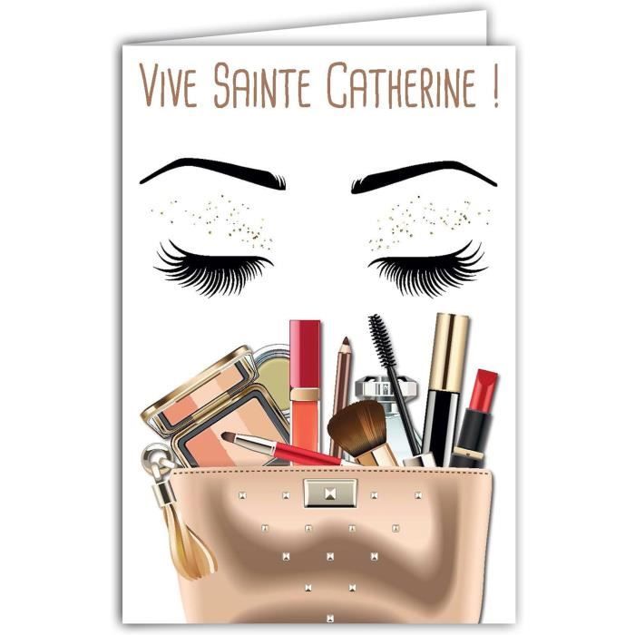 Carte De Vœux Sainte Catherine - Licorne Arc-en-ciel - Format 12x17 Cm Avec Enveloppe - Imprimée En France - 6
