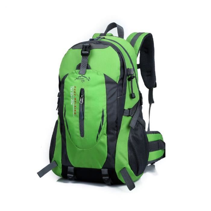 Sac à Dos étanche 40L – Nylon Noir, Léger Et Résistant, Pour Randonnée, Camping, Outdoor
