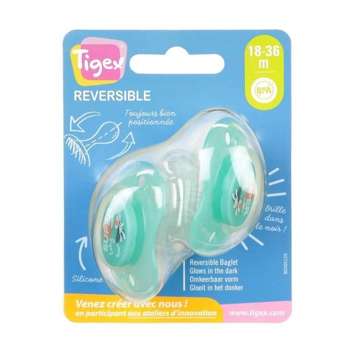 Tigex 2 Sucettes Sensitive Night Silicone 18mois Phosphorescent Cdiscount Puericulture Eveil Bebe