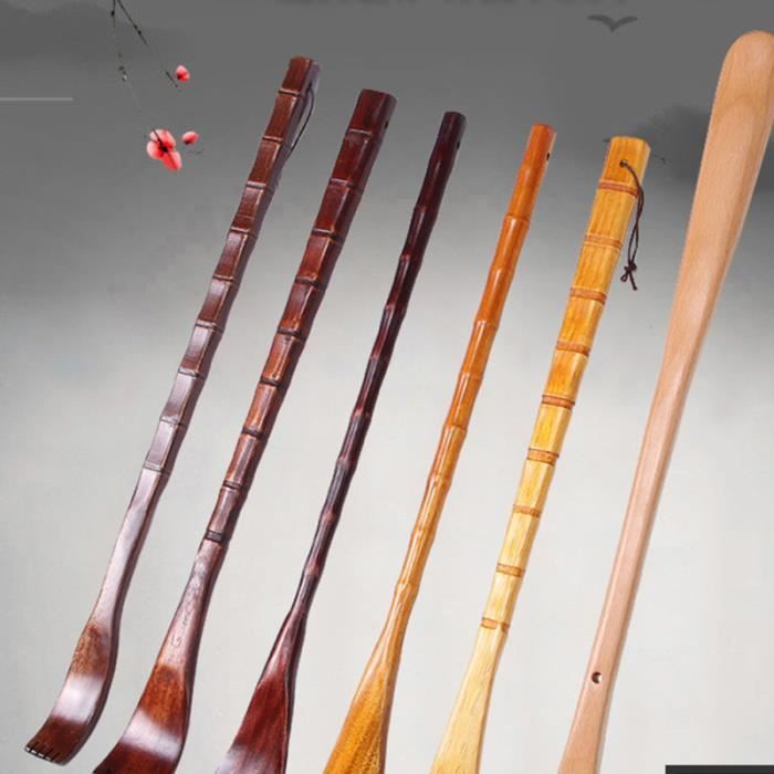 2pcs outil de gratter le dos en bois gratte-dos griffoir créatif kaki （forme ronde） GRATTOIR