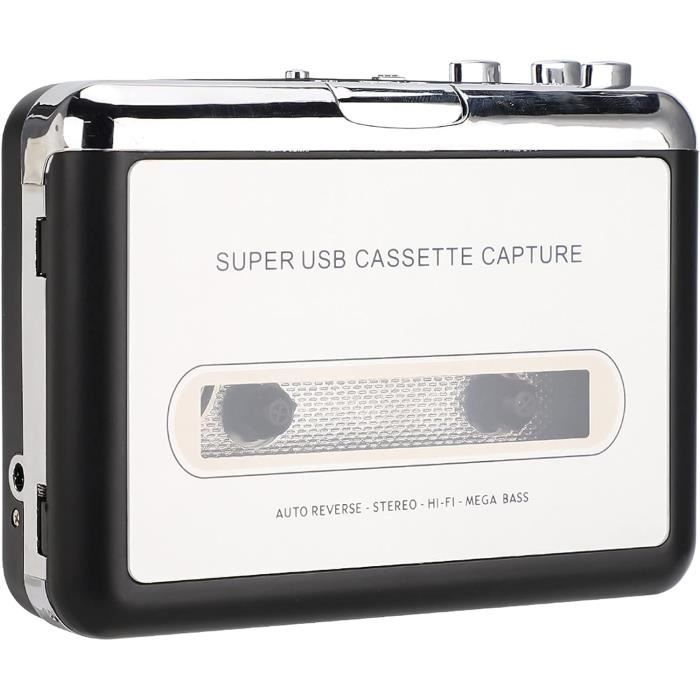 Lecteur Cassette USB - Convertisseur Cassette Vers MP3, Enregistreur - Branchement USB, Fonctionne Sur PC