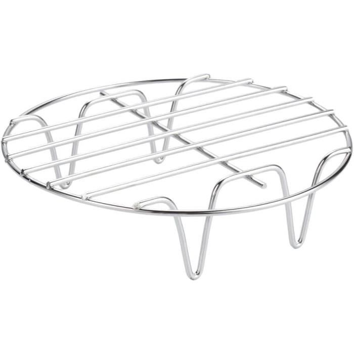 Lot De 5 Grilles à Vapeur Rondes Inox - Diamètres 18,20,22,24,26 Cm - Pour Cuisson Vapeur, étages Superposables Accessoire Cookeo