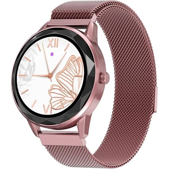 Montre Connectée Femme Élégante - Traqueur D'Activité, Fréquence Cardiaque, Sommeil, Étanche IP67, Bracelet Métal - 7