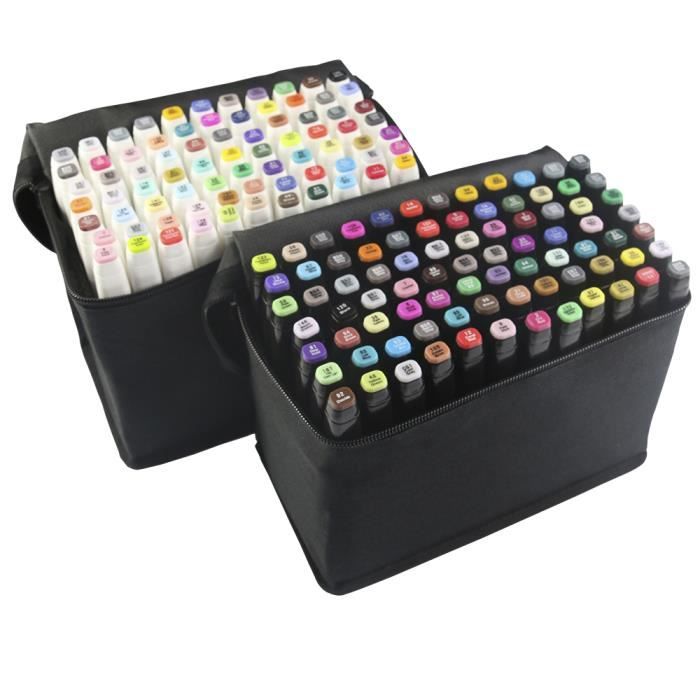MARKER TouchFive Marker Lot de 80 Marqueurs à Alcool Double Pointe Animation Art Esquis 