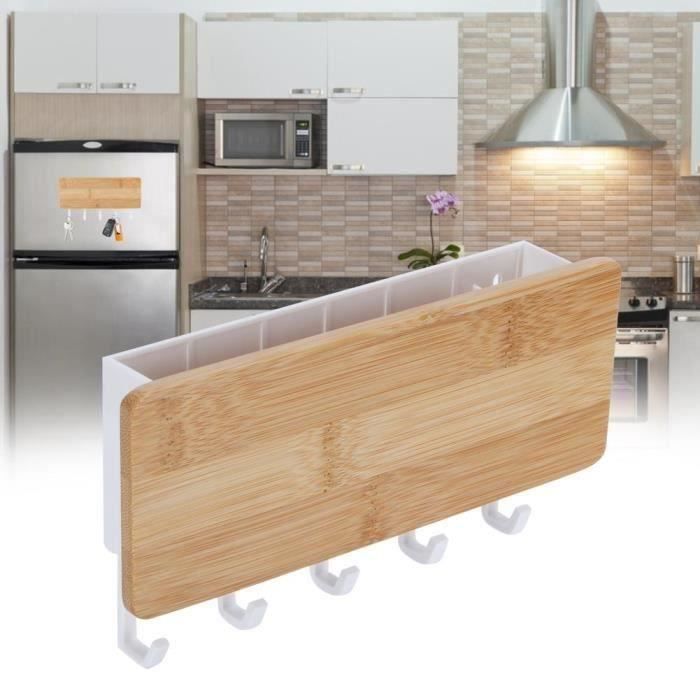 Boîte à Clé En Bois Murale 6 Crochets - Européenne Decor Armoire