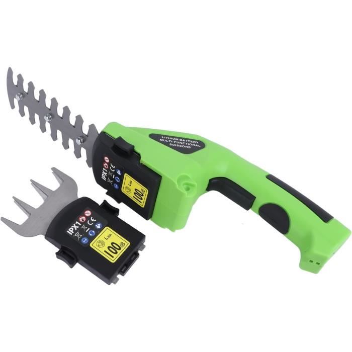 Sécateur Sans Fil 2 En 1 Rocky&Chao - Taille-haie Et Cisaille à Gazon 24V, 2 Batteries 1500mAh, Lames SK5