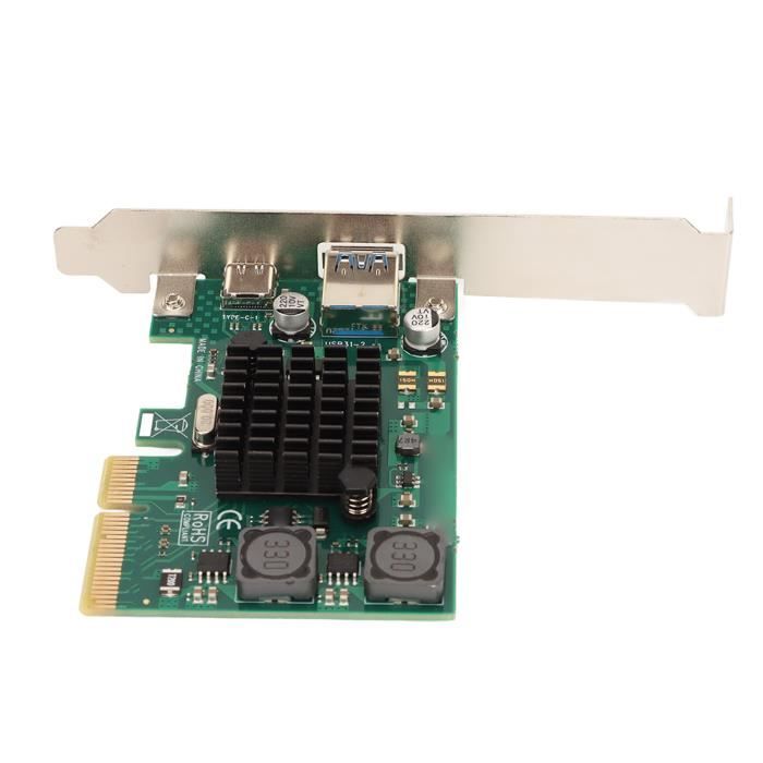 Carte D'extension PCIe Vers 2 Ports RS232 DB9 – Chipset AX99100, Débit 921,6 Kbps, Alimentation 5V/12V Optionnelle