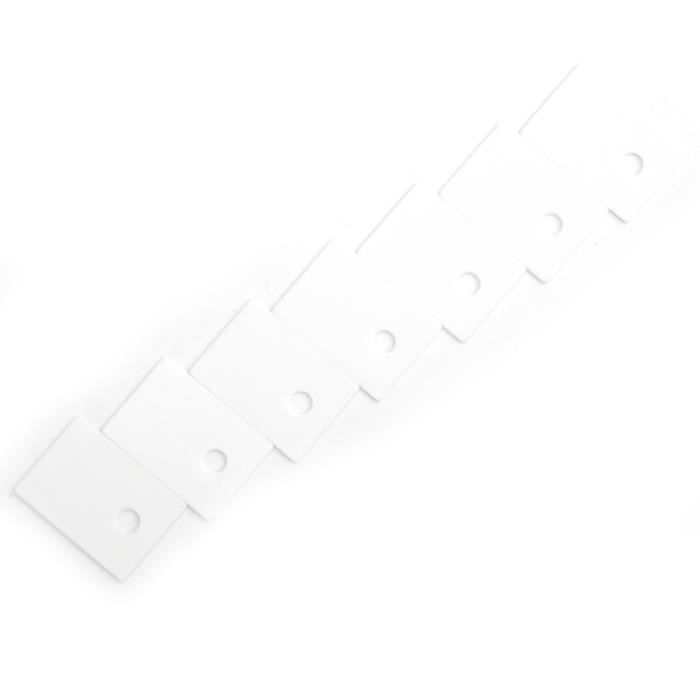 Feuilles Isolantes Céramique Alumine TO-220 - 100 Pièces, 3.2mm Trou, Conductivité 28 W/mK