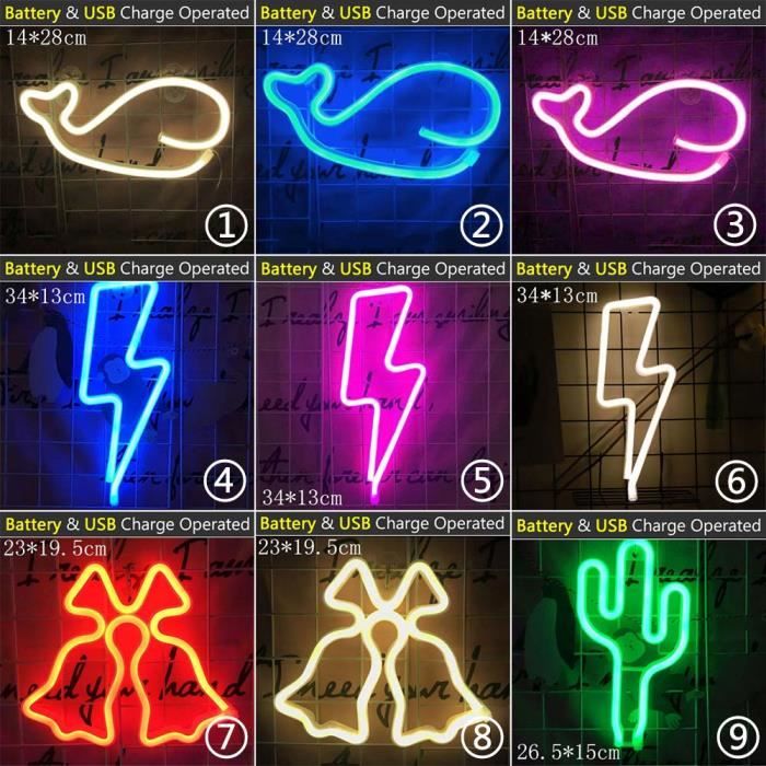 NEON,Group ENO.6Applique Murale En Néon Arcenciel, Luminaire