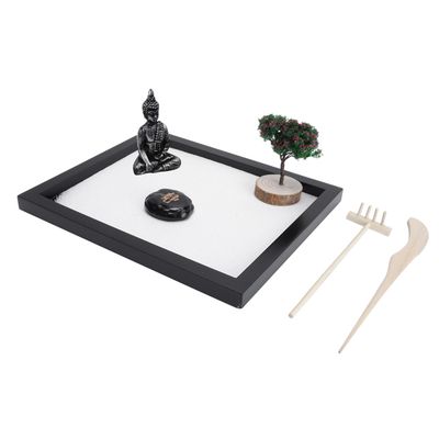 Plateau Zen En Bois 40x30x6 Cm – Jardin Japonais, Bac à Sable De Bureau, Accessoires Montessori