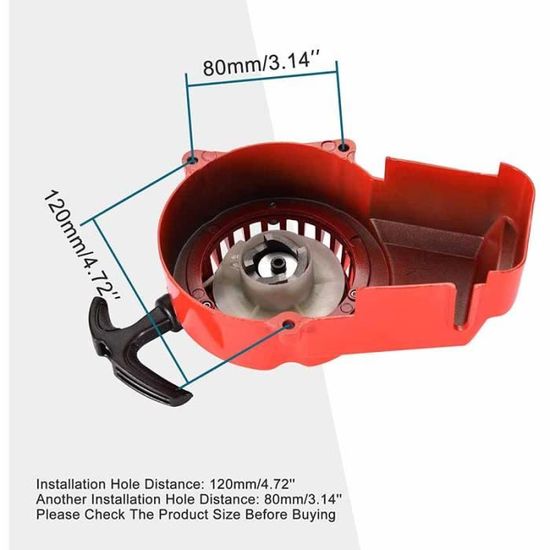 Démarreur à Corde De Remplacement Pour Quad/mini Moto 49cc - Lanceur Cliquet En Métal, Facile à Tirer