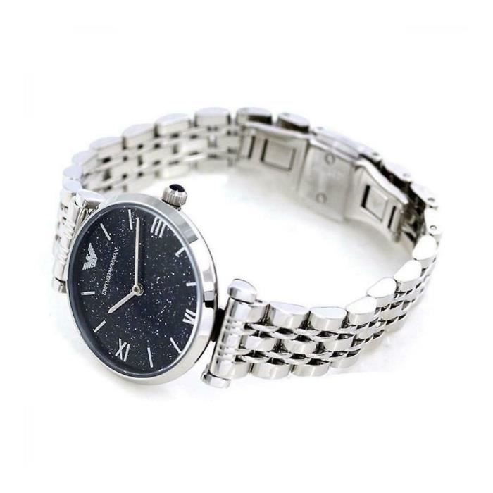VENTES FLASH EMPORIO ARMANI Montre bracelet AR11091 Resistant a l eau Quartz argent Classique Achat vente montre Femme Adulte Acier Cdiscount