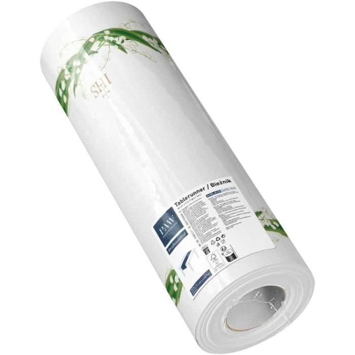 Paw - Chemin de Table - Airlaid (40 cm x 24 m) I Décoration de Table pour Communion, Confirmation, Mariage, Anniversaire, Fête de Jardin, Baptême I Effet Tissu I Mon Or de